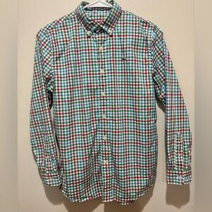 Vineyard Vines Madras Plaid Button-Down Shirt Multicolor Cotton Preppy Easter